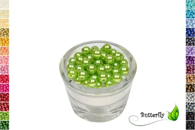 Produktbild von 50 Wachsperlen 8mm, Farbe:maigrün / lindgrün 550