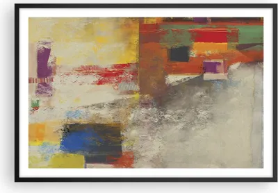 Produktbild von Gerahmtes Poster - Schwarzer Rahmen - Abstraktion die Farben modern - 91,5x61 cm - Wand Bild - Wanddeko - Wandbilder - Wandposter - Bilderrahmen - Bilder - Kunstdruck - Wandbild - P2BAA91x61-4176