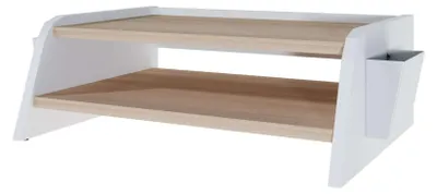 Obrázok produktu pre Stojan na monitor Butley – elegantný a praktický stolový stojan, biely, Levira