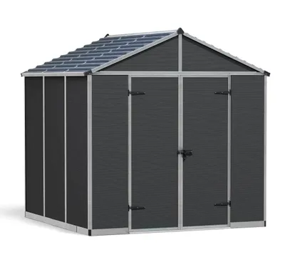 Produktbild von Palram - Canopia Kunststoff Gerätehaus Rubicon 88 Dunkelgrau 228x237x235 cm