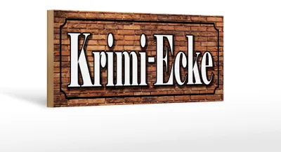 Produktbild von Holzschild Hinweis 27x10cm Krimi-Ecke