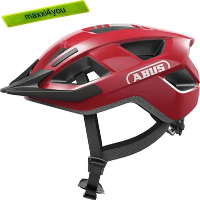 Obrázok produktu pre Cyklistická prilba Abus Smiley 3.0 červená veľkosť L (58-62 cm) vrátane reflexnej pásky maxxi4you