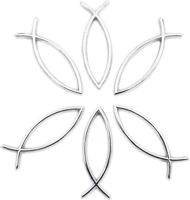 Produktbild von Oblique Unique 6 Fische Konfetti Kommunion Taufe Hochzeit Tischdeko Streudeko silber