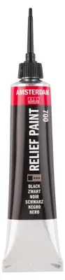 Obrázok produktu pre Amsterdam Relief Farba na sklo Black 20 ml 1 ks