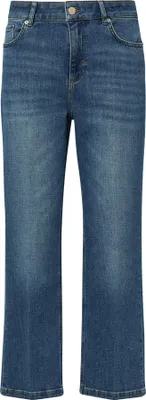 Produktbild von comma Damen Flared-Leg Jeans mit Mid-Rise Bund, 5-Pocket, elastisch, Crop-Länge