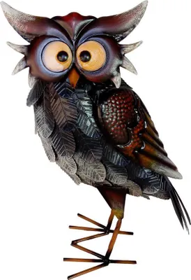 Image de Décoration MagicHome Mecco, Hibou, tôle, 23x15x40,5 cm