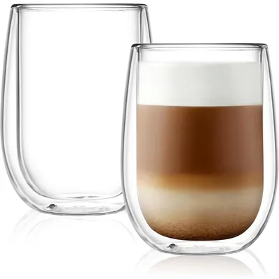 Productafbeelding van Dubbelwandige thermosbekers, 290 ml, set van 2, geïsoleerde koffiebekers voor warme en koude dranken
