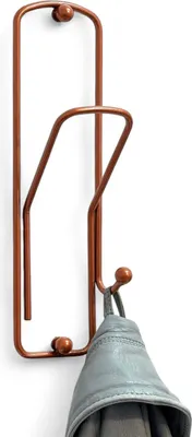 Image de Designer crochet à vêtements "trombone" laiton 32 cm Porte-manteau crochet mural en métal