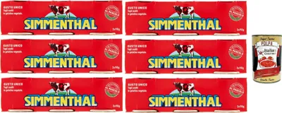 Produktbild von Simmenthal Rindfleisch in pflanzlicher Gelatine – 6×(3×90 g) = 18 Dosen, 1,62 kg – servierfertig, ideal für Salate, Sandwiches, kalte Teller & schnelle Küche, italienische + Italian Gourmet polpa
