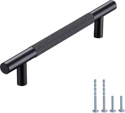 Produktbild von Famanu Möbelgriffe 160 mm - 10 Stück Bohrabstand Küchenmöbelgriffe - Schwarz