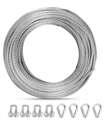 Image de Elzusha - Kit de câbles en acier de 15 mètres, adapté à diverses applications