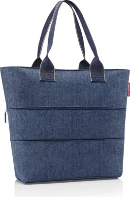 Produktbild von reisenthel shopper e1, Einkaufstasche, Herringbone Dark Blue, 12 L, RJ4113