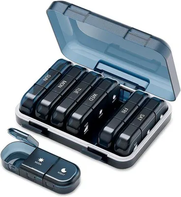 Produktbild von Famanu Pillendose 7 Tage mit 3 Fächern pro Tag - Feuchtigkeitsbeständig