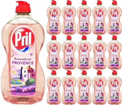 Produktbild von 16x Pril Spülmittel Romantik der Provence 450ml – XXL Vorratspack Limited Edition – Violette Kraft