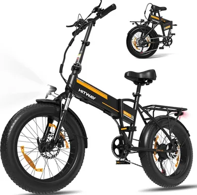 Produktbild von HITWAY E-Bike Faltrad 20*4,0 zoll Elektrofahrrad mit 48V13Ah Pedelec, 7 Gang shimano Schaltwerk, Kettenschaltung, Heckmotor, 624 Wh, E Mountainbike
