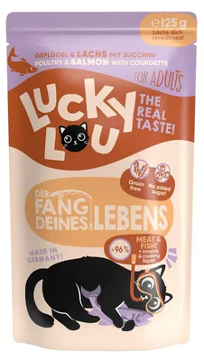 Produktbild von Lucky Lou Lifestage Adult Geflügel & Lachs 16x 125 g
