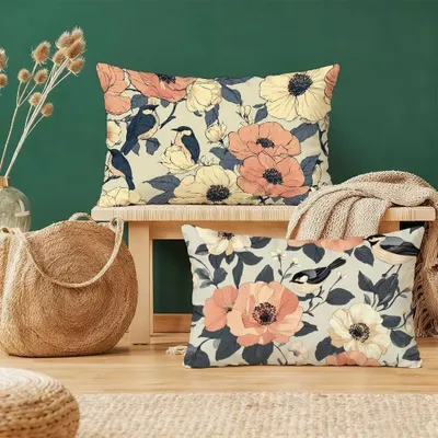 Produktbild von Elzusha – Set aus 2 Samtkissenbezügen, 60 x 80 cm, mit verdecktem Reißverschluss