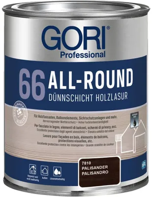 Produktbild von GORI Professional 66 ALL-ROUND, Dünnschicht-Holzlasur, palisander, 0,75 l