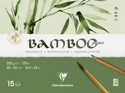 Produktbild von Clairefontaine 2x 2-seitig geleimter Block 15 Blatt Bambuspapier 42x56cm 975916C