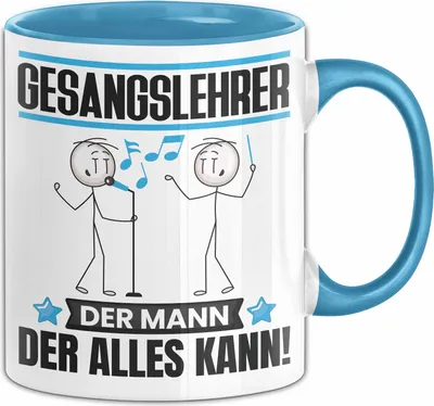 Produktbild von Gesangslehrer Tasse Geschenk für Gesangslehrer Der Mann Der Alles Kann Geschenkidee zum Geburtstag (Blau)