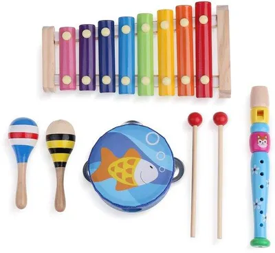 Produktbild von Musikinstrumenten-Set für Kinder - Förderung von Kreativität und Musikalität - 6-teiliges Komplettset