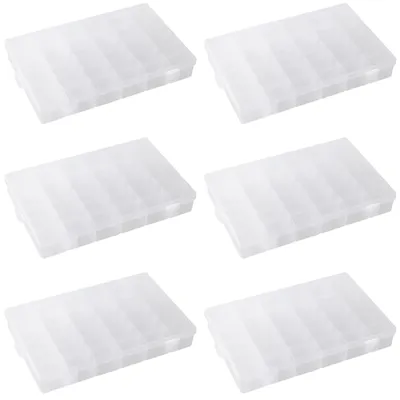 Immagine prodotto di Omgoods - 6 contenitori trasparenti in plastica per gioielli, con 36 scomparti