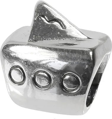 Imagen del producto de CarloBiagi, dijes de cuentas con forma de velero, plata de ley 925, elemento de joyería, modelo D2BBS008