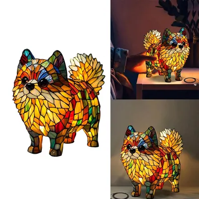 Produktbild von Hunde-Nachtlicht, LED Hundelampe USB, Nachtlampe im Pomeranian-Design,für Schlafzimmerbeleuchtung,Perfekt für Hundefans und Pomeranian-Liebhaber