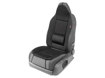 Produktbild von ULTIMATE SPEED® Autositzaufleger mit Lordosenstütze Sitzauflage Sitzpolster Schwarz / Rot NEU