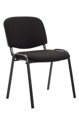 Produktbild von In And OutdoorMatch Besucherstuhl Stoff Darby - Schwarz - Stuhl mit Rückenlehne - Konferenzstuhl - Sitzhöhe 44cm