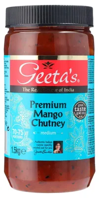 Image de Geeta's Mango Chutney 1500g – Trempette et tartinade fruitée et épicée