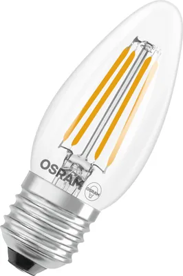 Zdjęcie produktu dla OSRAM LED Retrofit CLASSIC B DIM w kształcie litery B, żarówka LED, szkło, przezroczysta, 3,4 W, 470 lm, 2700 K, z możliwością ściemniania, CRI 80