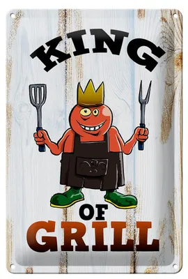 Produktbild von Blechschild Hinweis 20x30cm King of Grill