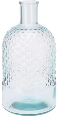 Produktbild von H&S Collection Blumenvase Salerno - Recyceltes Glas - transparent - 12 x 23 cm - Flaschenform