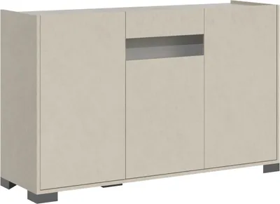 Image de Buffet 3 Portes 130 X 40 X 81 Cm, Effet Cachemire