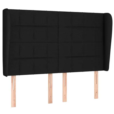 Immagine prodotto di vidaXL Testiera con orecchie Nero 147x23x118/128 cm Tessuto