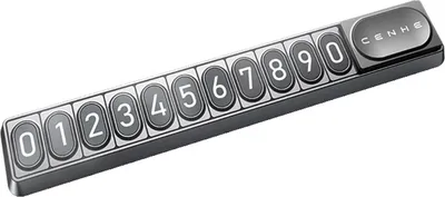 Produktbild von Parkplatz-Nummernschild mit Aufkleber-Schieberegler, Nachtleuchtende Armaturenbretthalterung, universelles temporäres Auto-Telefonnummernschild, Autozubehör