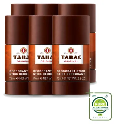 Obrázek produktu pro 6 kusů deodorantu Tabac Original, tyčinka, 75 ml – velkopackové balení