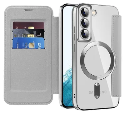 Produktbild von Techsuit - SmartMag Book-Hülle für Samsung Galaxy S22 5G - grau