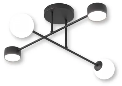 Zdjęcie produktu dla Lampa wisząca HOLON czarno-biała 4xG9x10W metal wym:23x64x60cm IP20 Emibig