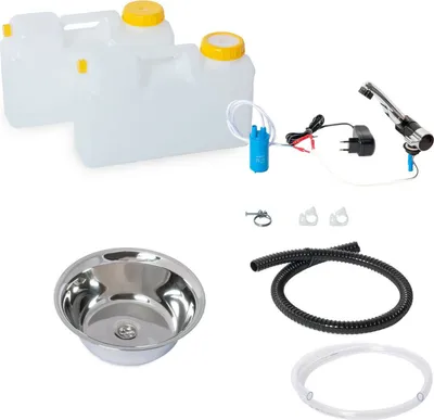 Obrázok produktu pre 230V mini kuchyňa kempingová kuchyňa kuchynská bloková súprava okrúhly drez 24 cm Londýn  VW T5