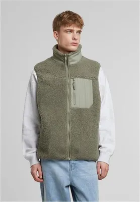 Produktbild von Urban Classics Sherpa Vest palegreen XXL