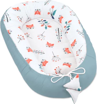 Immagine prodotto di Nido per neonati con maniglia per il trasporto 90 x 50 cm nido per bambini nido portatile per letto bambini nido coccoloso per bambini e bambine