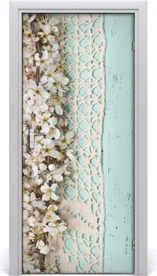 Produktbild von Tulup Türaufkleber 95x205 cm Dekorative Aufkleber Selbstklebend Wasserdichte Tapete Abnehmbar Schlafzimmer Wohnzimmer Wohnkultur - Kirschblüten