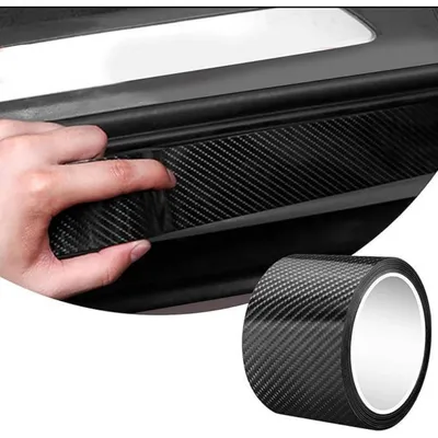 Obrázok produktu pre Karbonová fólia na auto, 10 cm x 3 m, čierna, uhlíkové vlákno, samolepiaca, ochranná fólia na lak