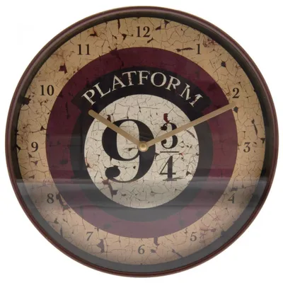 Obrázek produktu pro Harry Potter - Nástěnné hodiny, platforma 9 3/4 TA6744 (jedna velikost) (béžová/vínová)