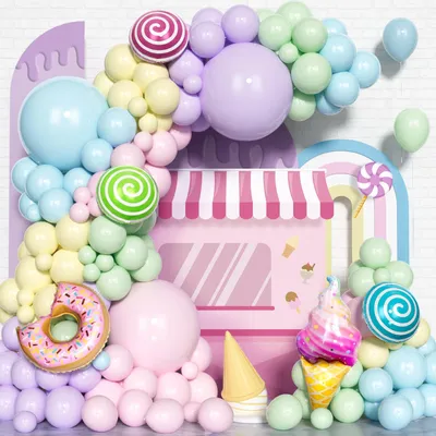 Ballonbogen-Set 151-tlg. Pastell Macaron Latex Folie