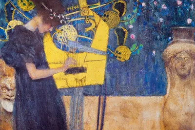 Obrázek produktu pro Gustav Klimt art print obraz - Hudba, 1895 (120 x 180 cm)