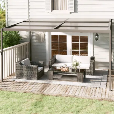Produktbild von Best Möbel Pavillon mit Dach Anthrazit 4x3x2,5 m Aluminium und Stahl,Pavillons & Partyzelte CL66144