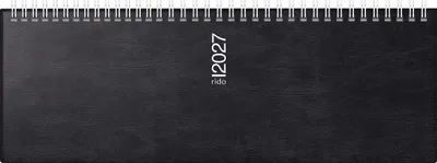 Produktbild von rido/idé 7036142907 Querterminbuch Mod. septant 2027 305×105 mm, Kunststoff, schwarz